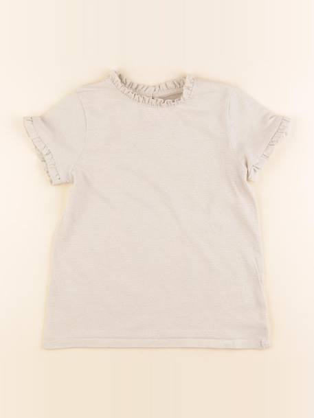 Tee-shirt - 8 ans Beige, or 1 - vertbaudet enfant 
