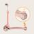 Draisienne trottinette évolutive franky jusqu’à 50 kg avec roues lumineuses et panier Beige+Pink rose 10 - vertbaudet enfant 