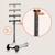 Trottinette 3 roues mey pliable avec roues lumineuses, hauteur réglable et panier Beige sand+Pink rose 4 - vertbaudet enfant 