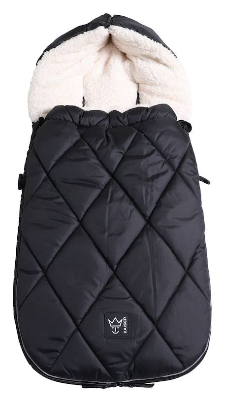 Chancelière pour poussette XL TOO camel+noir / créme 6 - vertbaudet enfant 