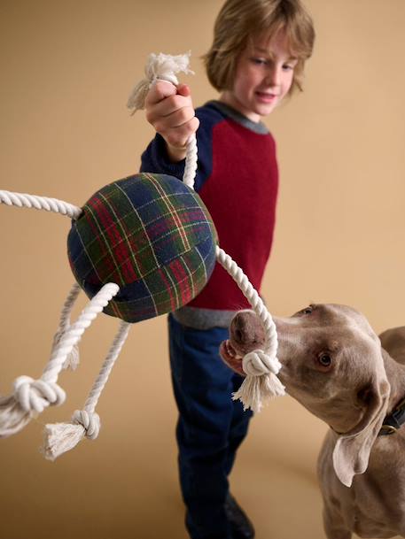 Balle pour chien motif tartan - collection fine truffe Carreaux ecossais vert 3 - vertbaudet enfant 