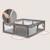 Grand parc bébé willow xl avec côtés en maille et grille de protection Beige sand+Grey concrete 9 - vertbaudet enfant 