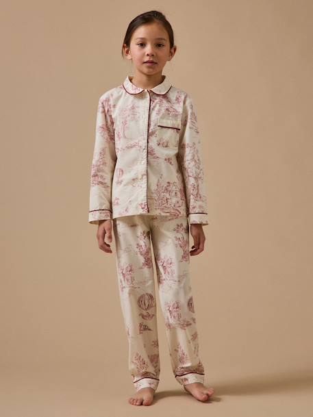 Pyjama fille esprit toile de jouy Jouy bordeaux 5 - vertbaudet enfant 