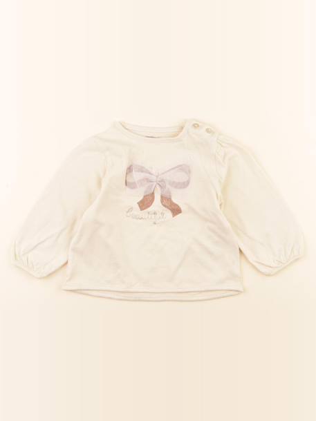 Tee-shirt - 12 mois Beige 1 - vertbaudet enfant 