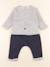 Ensemble - 6/9 mois Bleu, gris 1 - vertbaudet enfant 