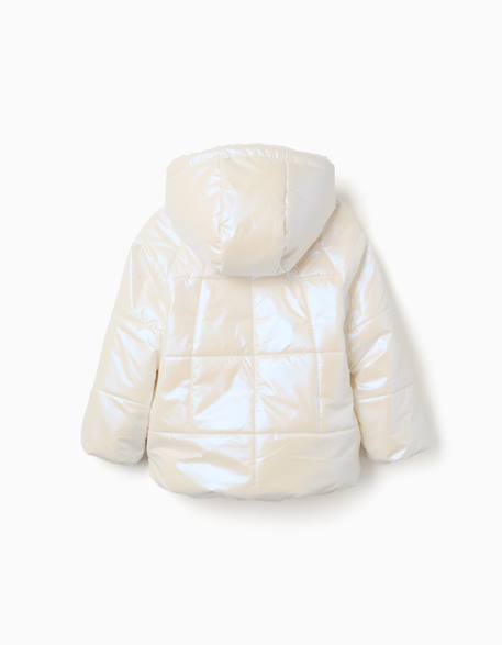 Doudoune réversible avec capuche et doublure en peluche douce synthétique Beige 3 - vertbaudet enfant 