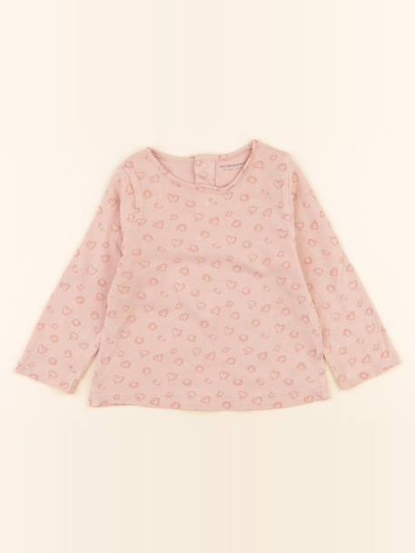 Tee-shirt - 12 mois Rose 1 - vertbaudet enfant 
