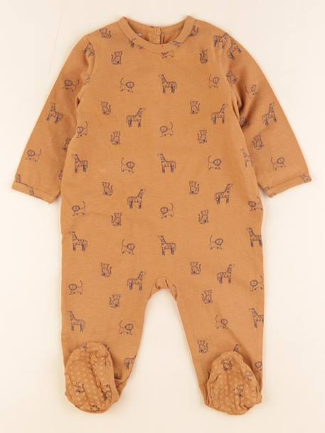 Pyjama coton - 12 mois Marron 1 - vertbaudet enfant 