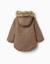 Parka à capuche avec doublure en sherpa Gris 2 - vertbaudet enfant 