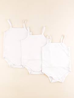 Seconde main-Fille-Lot de 3 bodies en coton - 3 ans