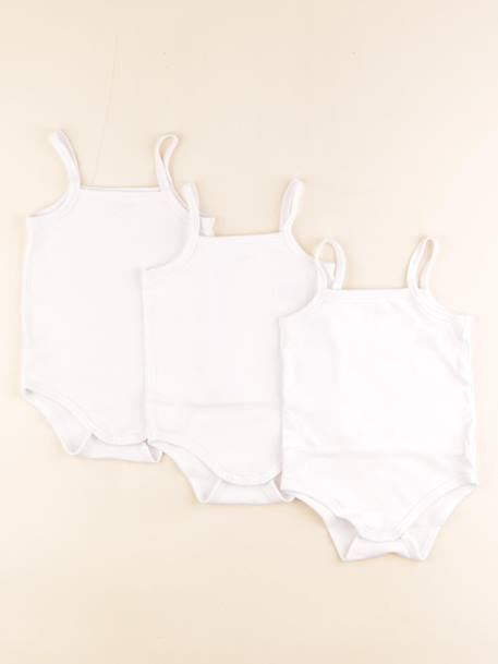 Lot de 3 bodies en coton - 3 ans Blanc 1 - vertbaudet enfant 