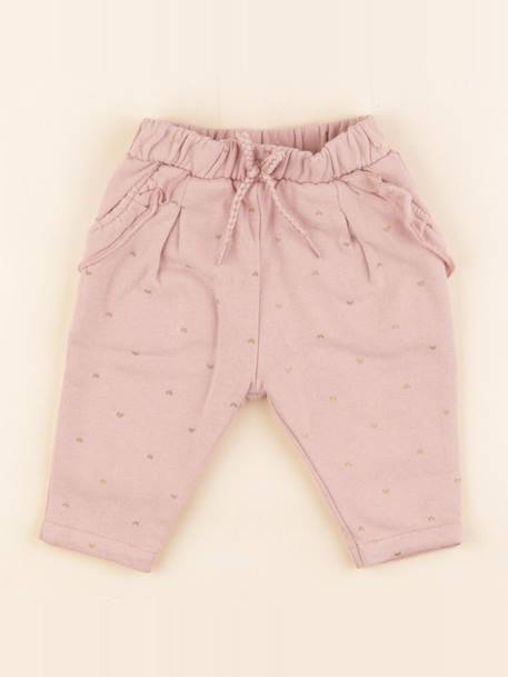 Pantalon doublé - 3 mois Rose 1 - vertbaudet enfant 
