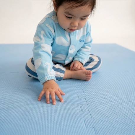 Tapis de Jeu Bébé et Enfant Classique Beige Clair+Bleu ardoise+Gris clair+Lilac+Rose+Vert 7 - vertbaudet enfant 