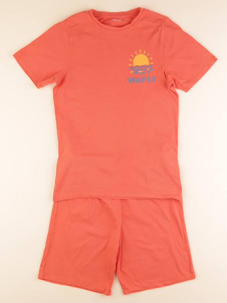 Pyjama coton - 14 ans Orange 1 - vertbaudet enfant 