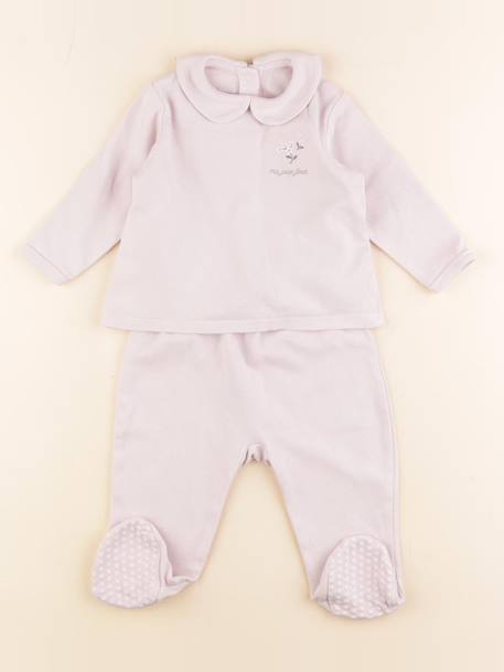 Pyjama coton - 12 mois Rose 1 - vertbaudet enfant 