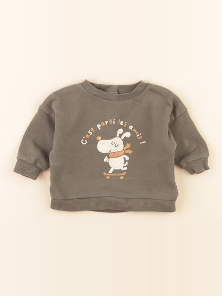 Sweat - 3 mois Vert 1 - vertbaudet enfant 