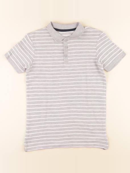 Polo - 10 ans Gris 1 - vertbaudet enfant 