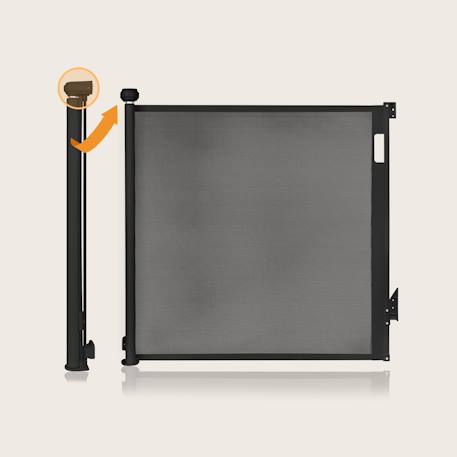 Barrière de sécurité rétractable thea jusqu’à 140 cm sans seuil Black onyx+Grey concrete+White 4 - vertbaudet enfant 