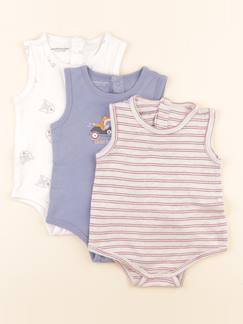 Seconde main-Garçon-Lot de 3 bodies en coton - 12 mois