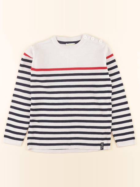 Pull - 8 ans Blanc 1 - vertbaudet enfant 
