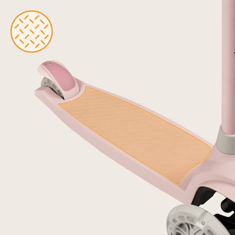 Trottinette enfant 3 roues jessy avec roues lumineuses et hauteur réglable Grey brown+Grey green+Pink rose 15 - vertbaudet enfant 