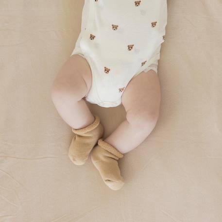Chaussettes naissance Marron+Vert 3 - vertbaudet enfant 