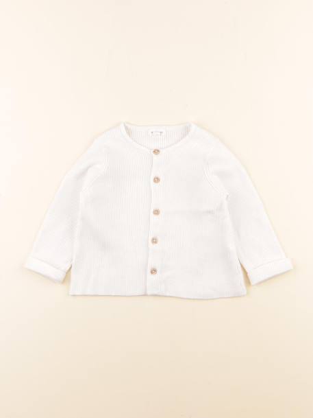 Gilet - 12 mois Blanc 1 - vertbaudet enfant 