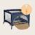 Parc bébé bonnie 100 x 96 cm avec matelas, roulettes et sac de transport Beige sand+Blue navy+Grey stone 12 - vertbaudet enfant 