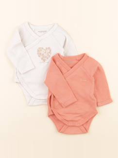 Seconde main-Fille-Lot de 2 bodies en coton - 1 mois