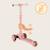 Draisienne trottinette évolutive franky jusqu’à 50 kg avec roues lumineuses et panier Beige+Pink rose 11 - vertbaudet enfant 