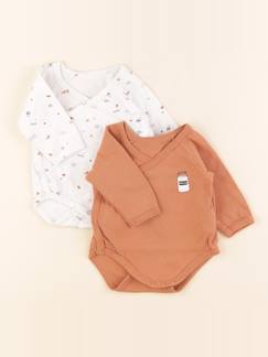 Seconde main-Fille-Lot de 2 bodies en coton - 3 mois