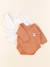 Lot de 2 bodies en coton - 3 mois Beige, marron 1 - vertbaudet enfant 