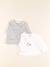 Lot de 2 tee-shirts - 3 mois Beige, blanc 1 - vertbaudet enfant 