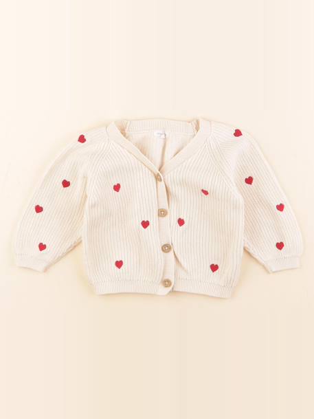 Gilet - 12 mois Beige, rouge 1 - vertbaudet enfant 