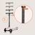 Trottinette 3 roues mey pliable avec roues lumineuses, hauteur réglable et panier Beige sand+Pink rose 10 - vertbaudet enfant 