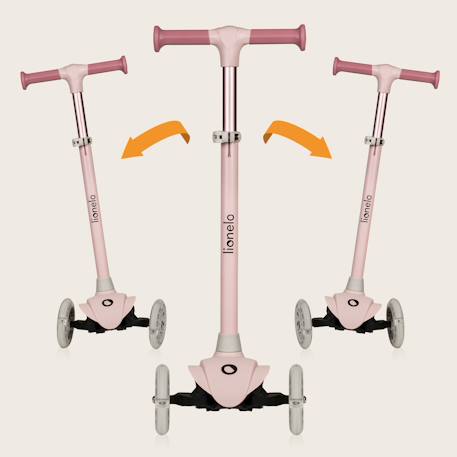 Trottinette enfant 3 roues jessy avec roues lumineuses et hauteur réglable Grey brown+Grey green+Pink rose 14 - vertbaudet enfant 