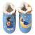 Chaussons cuir souple petit ours brun Bleu 2 - vertbaudet enfant 