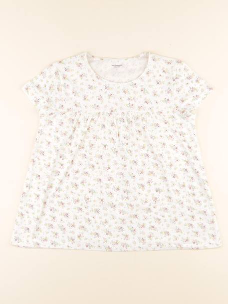 Tee-shirt - 12 ans Blanc, rose 1 - vertbaudet enfant 