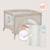 Parc bébé mille 100 x 100 cm avec matelas haute densité, roulettes et jouets à velcro Grey beige+Grey green+Pink 2 - vertbaudet enfant 