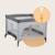 Parc bébé bonnie 100 x 96 cm avec matelas, roulettes et sac de transport Beige sand+Blue navy+Grey stone 18 - vertbaudet enfant 