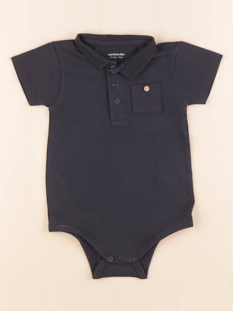 Body à col - 12 mois Gris 1 - vertbaudet enfant 