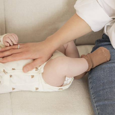 Chaussettes naissance Marron+Vert 2 - vertbaudet enfant 