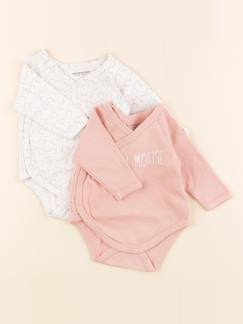 Seconde main-Fille-Lot de 2 bodies en coton - 3 mois