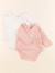 Lot de 2 bodies en coton - 3 mois Blanc, rose 1 - vertbaudet enfant 