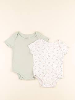 Seconde main-Fille-Lot de 2 bodies en coton - 12 mois