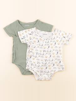 Seconde main-Garçon-Lot de 2 bodies en coton - 12 mois