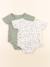 Lot de 2 bodies en coton - 12 mois Blanc, vert 1 - vertbaudet enfant 