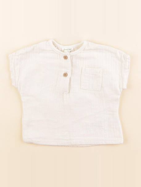 Tee-shirt - 6 mois Blanc 1 - vertbaudet enfant 
