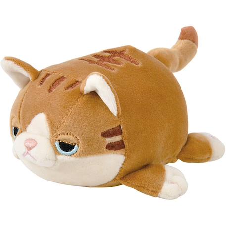 Porte-clé peluche nemu nemu mugi le chat brun (11 cm) Marron, beige, rose 1 - vertbaudet enfant 