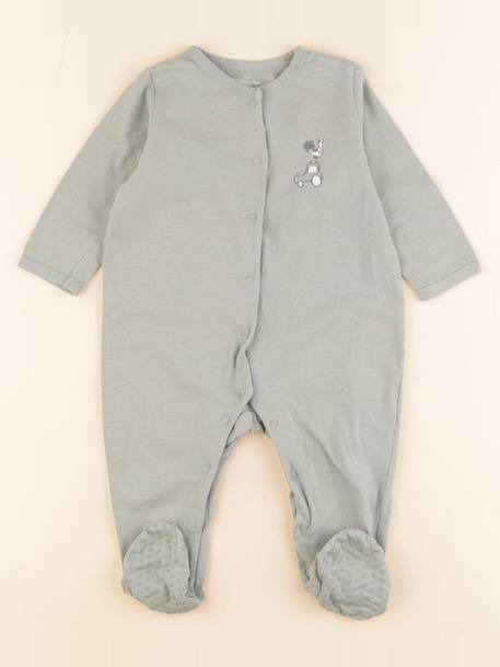 Pyjama coton - 9 mois Vert 1 - vertbaudet enfant 